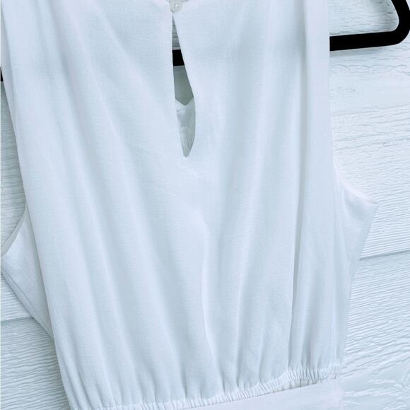 Simply Vera Vera Wang White Dress Midi Length, Tiered, Sleeveless, Size Small - Picture 5 of 7